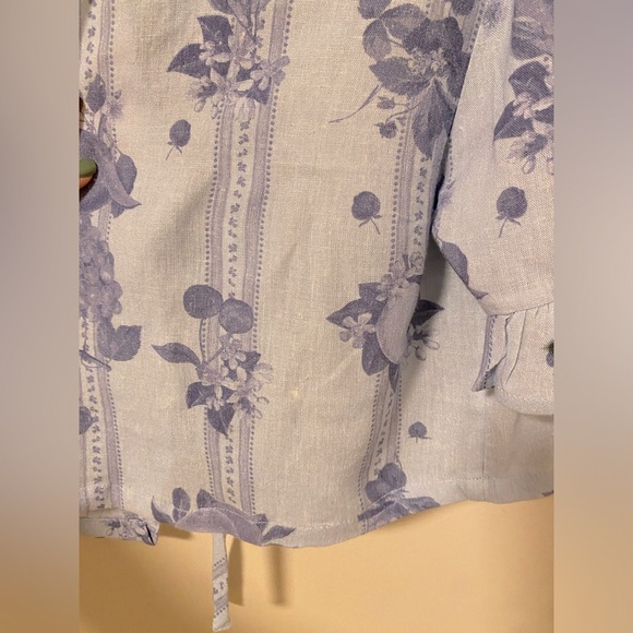UO - Blue Kimchi - Saturday Tie Front - Cropped Top - M - Picture 8 of 9